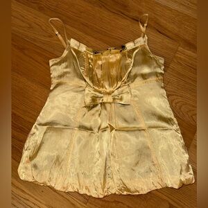 Marc Jacobs Black and Yellow Satin Top